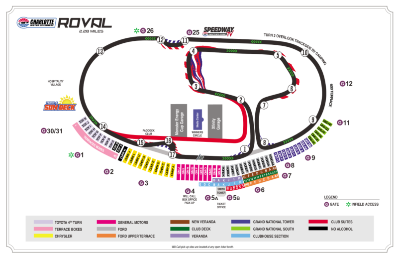 Seating Charts Fan Info Charlotte Motor Speedway